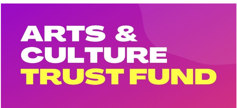 Purple background with Arts & Culture Trust Fund written in white and yellow.