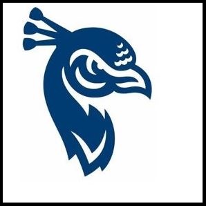 Blue Peacock Logo for Saint peter's Men's basketball team