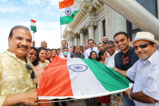 INDIA GROUP PICTURE FROM FLAG RAISING 