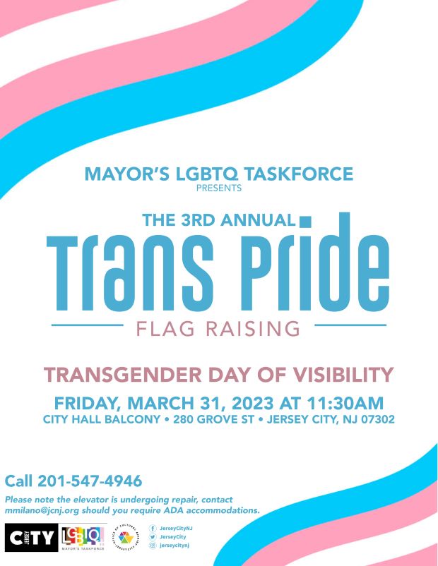 The flyer is a light shades of blue, red and white striped down to the middle of the flyer. The middle to bottom of the flyer is the announcement information.