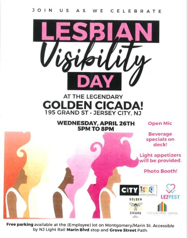 The flyer has the information listed on the top half of the page. The lower part of the page is a picture of women silhouetted in different colors. There is additional info down the right side of the picture.  