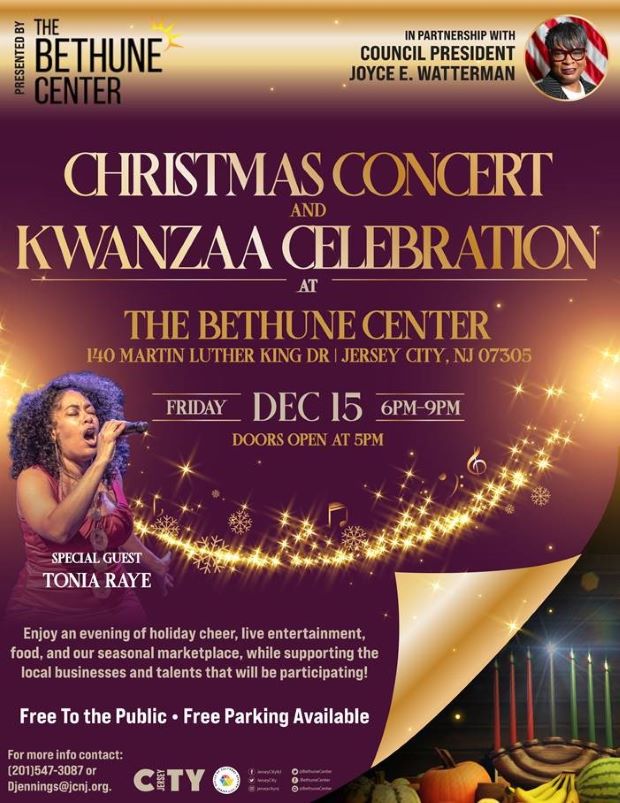 CHRISTMAS CELEBRATION AT THE BETHUNE CENTER ON DECEMBER 15TH FROM 6 TO 9 PM