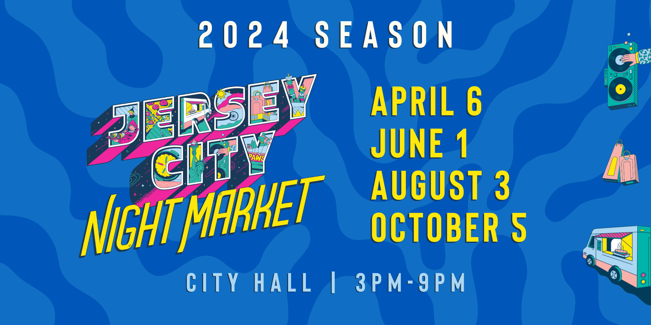 JERSEY CITY NIGHT MARKET APRIL 6TH AT CITY HALL PARKING LOT FROM 3PM TO 9PM