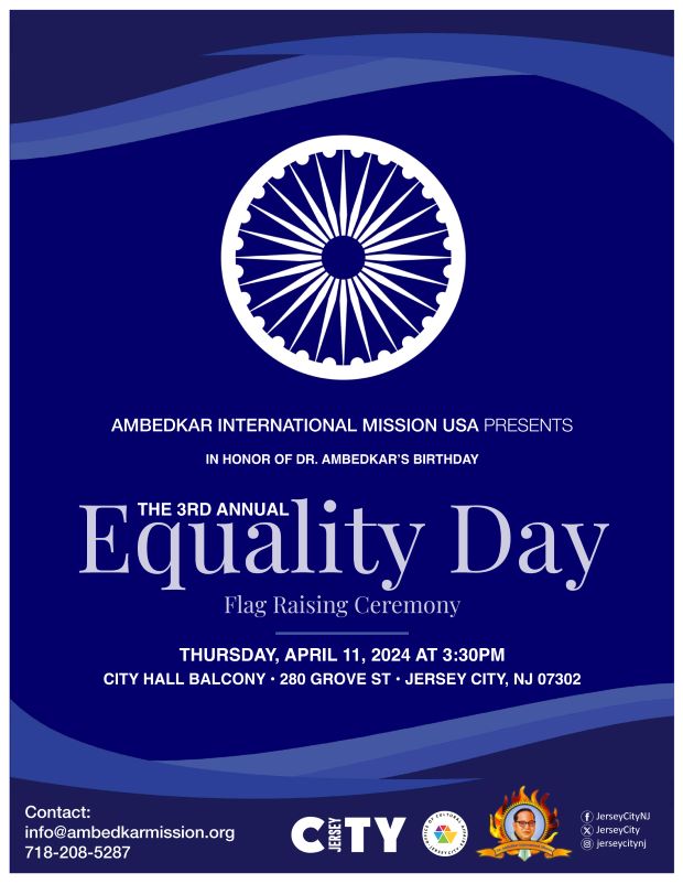 THE 3RD ANNUAL EQUALITY DAY FLAG RAISING CEREMONY THURSDAY, APRIL 11 AT THREE THIRTY PM AT CITY HALL BALCONY