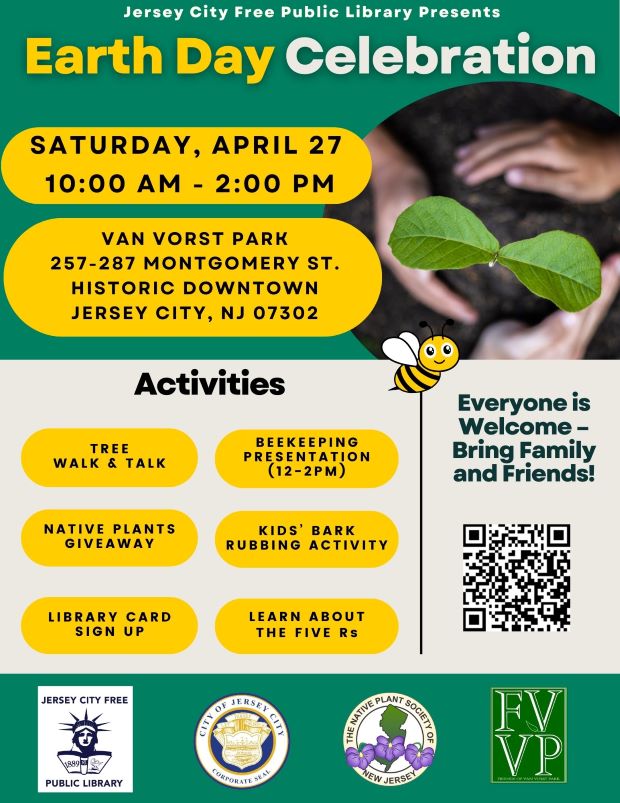 EARTH DAY CELEBRATION SATURDAY, APRIL 27TH FROM 10AM TO 2PM AT VAN VORST PARK