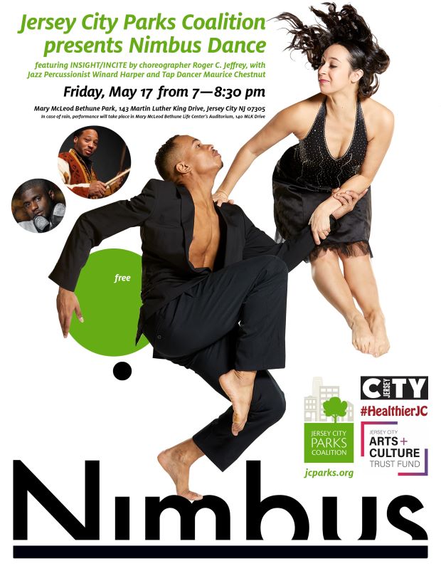 JERSEY CITY PARKS COALITION PRESENTS NIMBUS DANCE AT BETHUNE PARK ON FRIDAY, MAY 17 FROM 7 TO 8:30PM